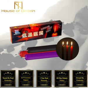 House Of Dasein Bdsm 3 / Pcs Wax Play Candles Temperature Sensual Bondage Kink Fetish Restraints