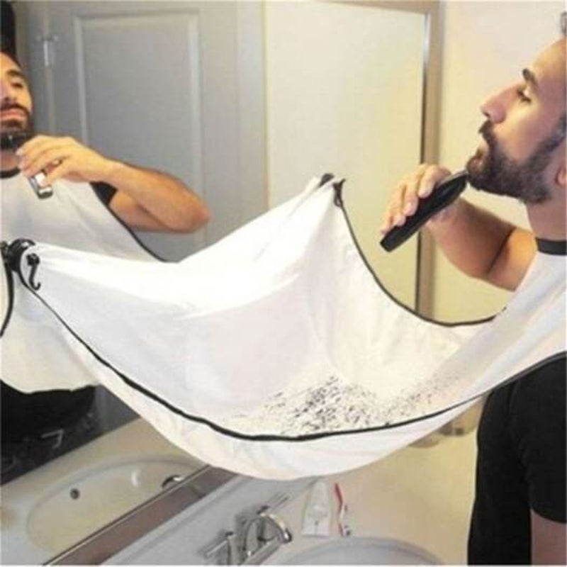 Beard Bib Apron Salon Tool Shaving Cloth White