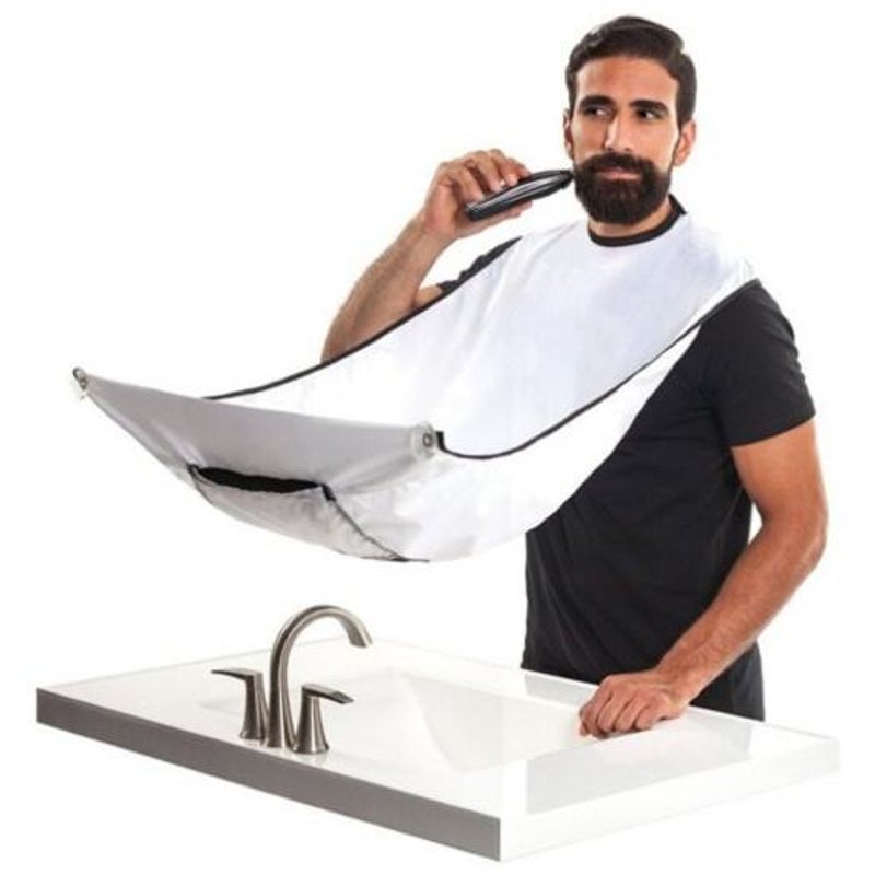 Beard Bib Apron Salon Tool Shaving Cloth White