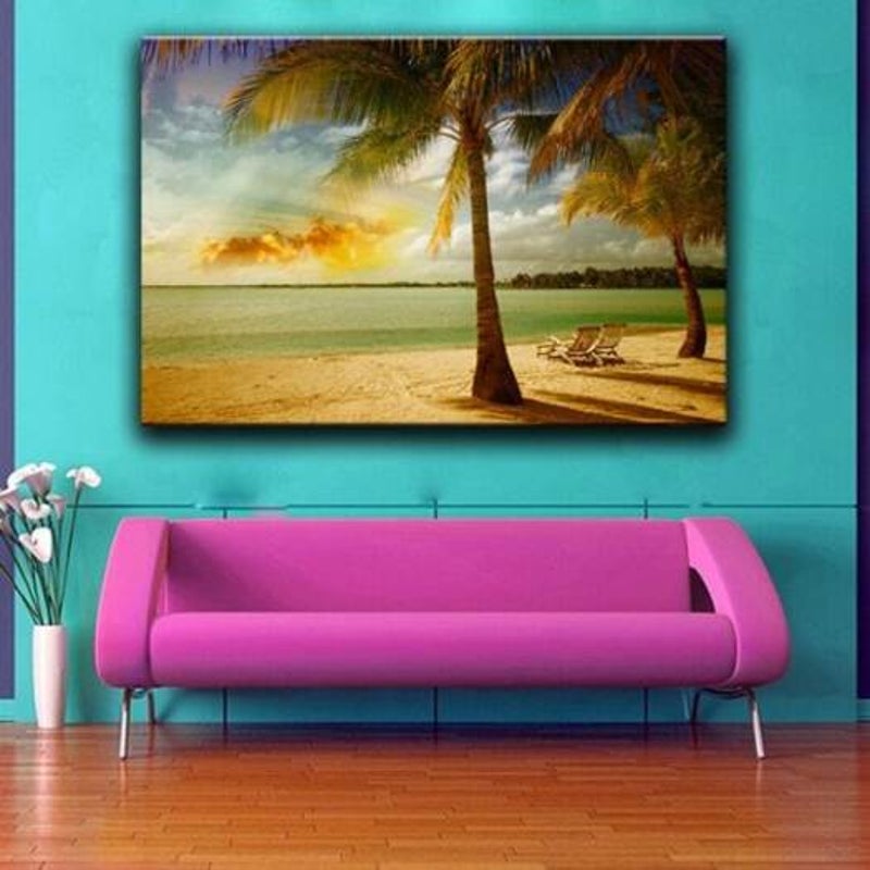 Beautiful Beach Prints For Home Decoration Multi X24 35 Inch No Frame