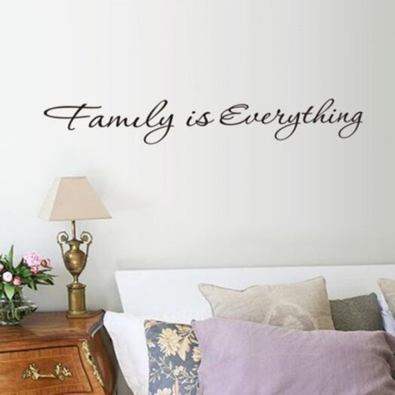 Beautiful Removable English Words Wallpaper Black