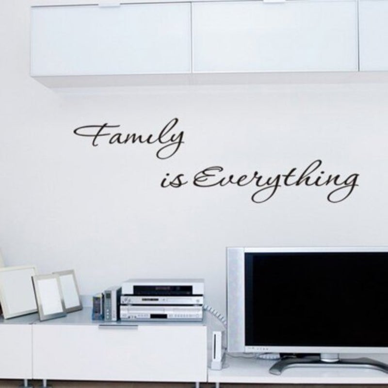 Beautiful Removable English Words Wallpaper Black