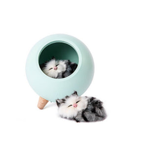 Bedroom Rechargeable Sleeping Cat Table Lamp Desktop Mini Night Light