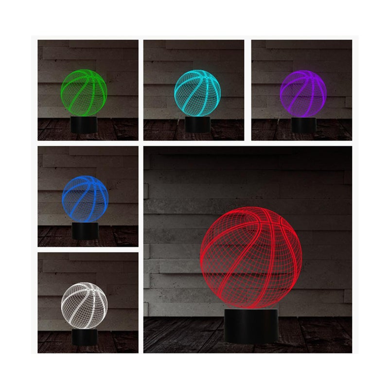 Bedside Lamp Touch Basketball Night 3D Led Table