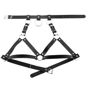 House Of Dasein Belted Choker Harness Women Body Fetish Clothing