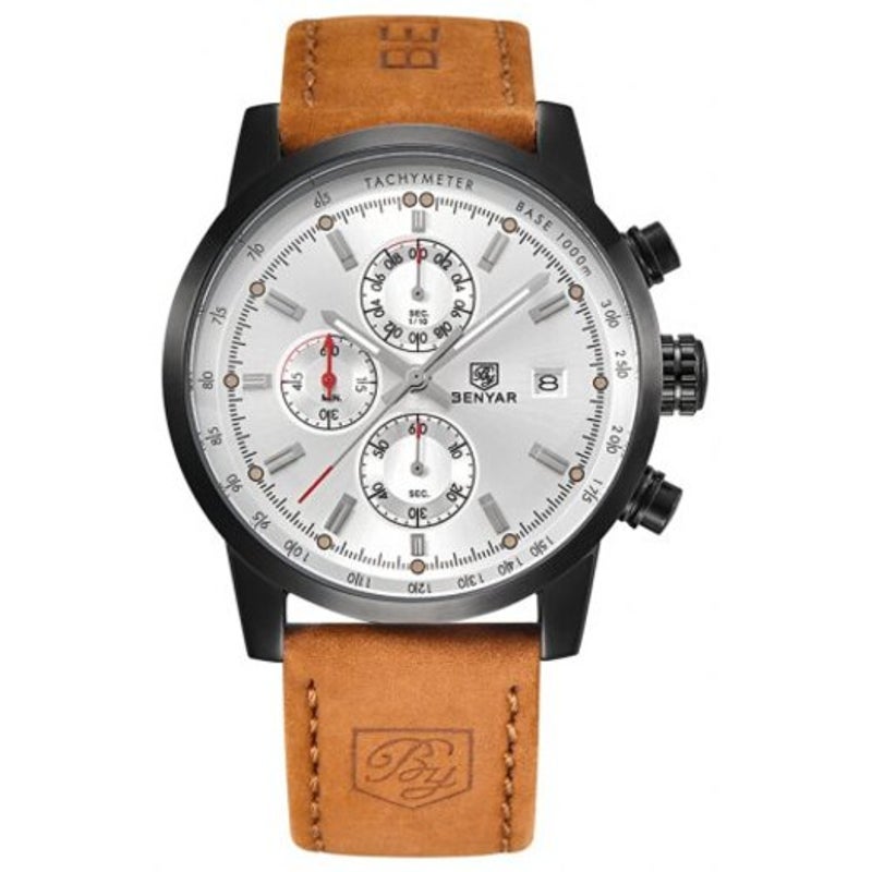 Fashion Chronograph Sport Mens Top Brand Luxury Quartz Watch Multi