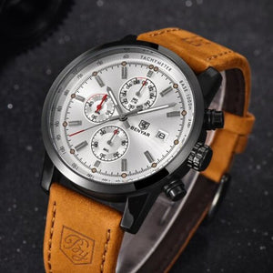 Fashion Chronograph Sport Mens Top Brand Luxury Quartz Watch Multi