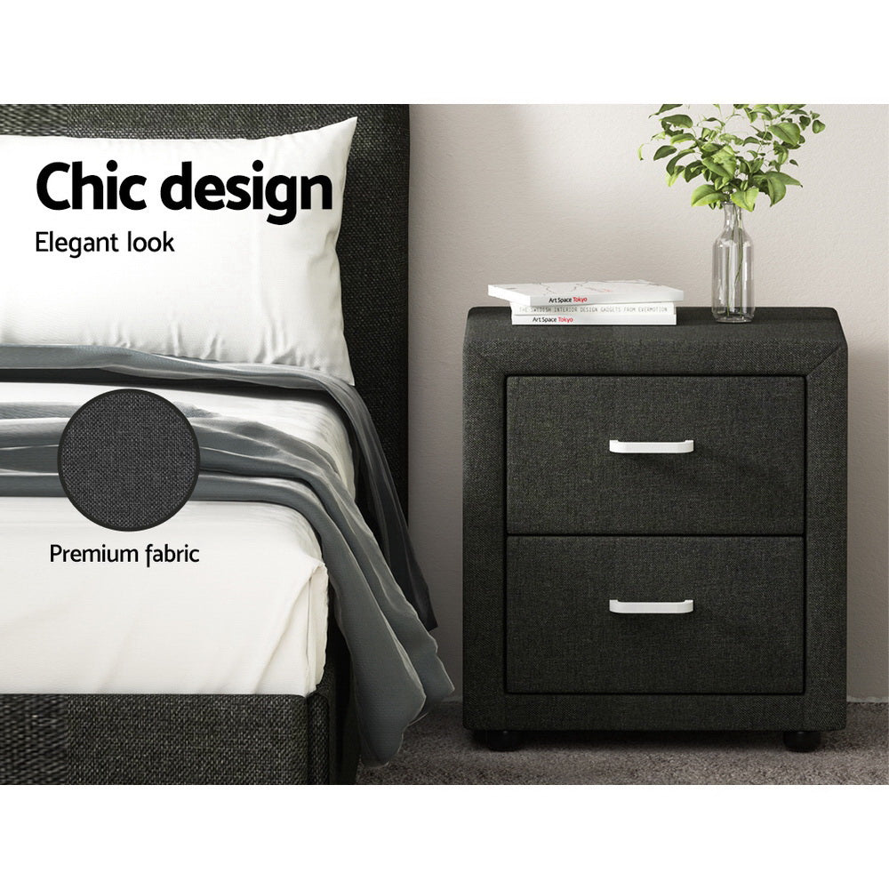 Artiss Moda Bedside Table - Charcoal