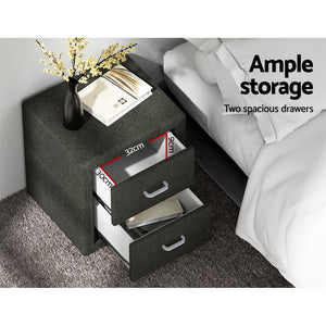 Artiss Moda Bedside Table - Charcoal