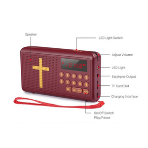 Bible Electronic Audio Player Travel Accessories Rechargeable