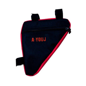 Bicycle Front Saddle Tube Frame Pouch Holder Bag Red