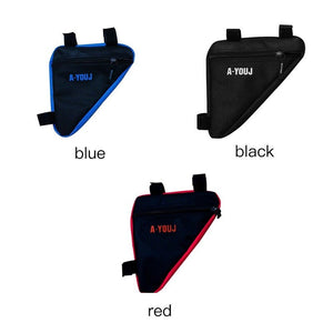 Bicycle Front Saddle Tube Frame Pouch Holder Bag Red