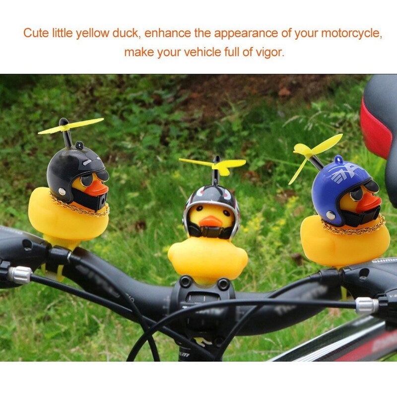 Bicycle Lights Bell Cute Little Yellow Duck Handlebar Horn Lamp 05