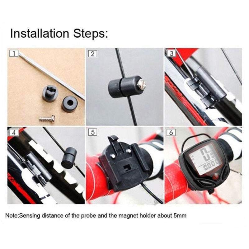 Hod Health And Home Bike Accessories Bicycle Computer Odometer Speedometer Lcd Waterproof 14 Functions