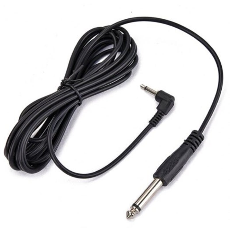 Black Electric Bass Guitar Audio Cable Wire Bigger 6.35 To Smaller 3.5 Plug