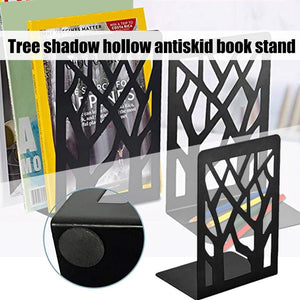 Black Metal Non Slip Bookend Bracket Heavy End Office Stopper Desk Organizer Holder Bookends Accessories