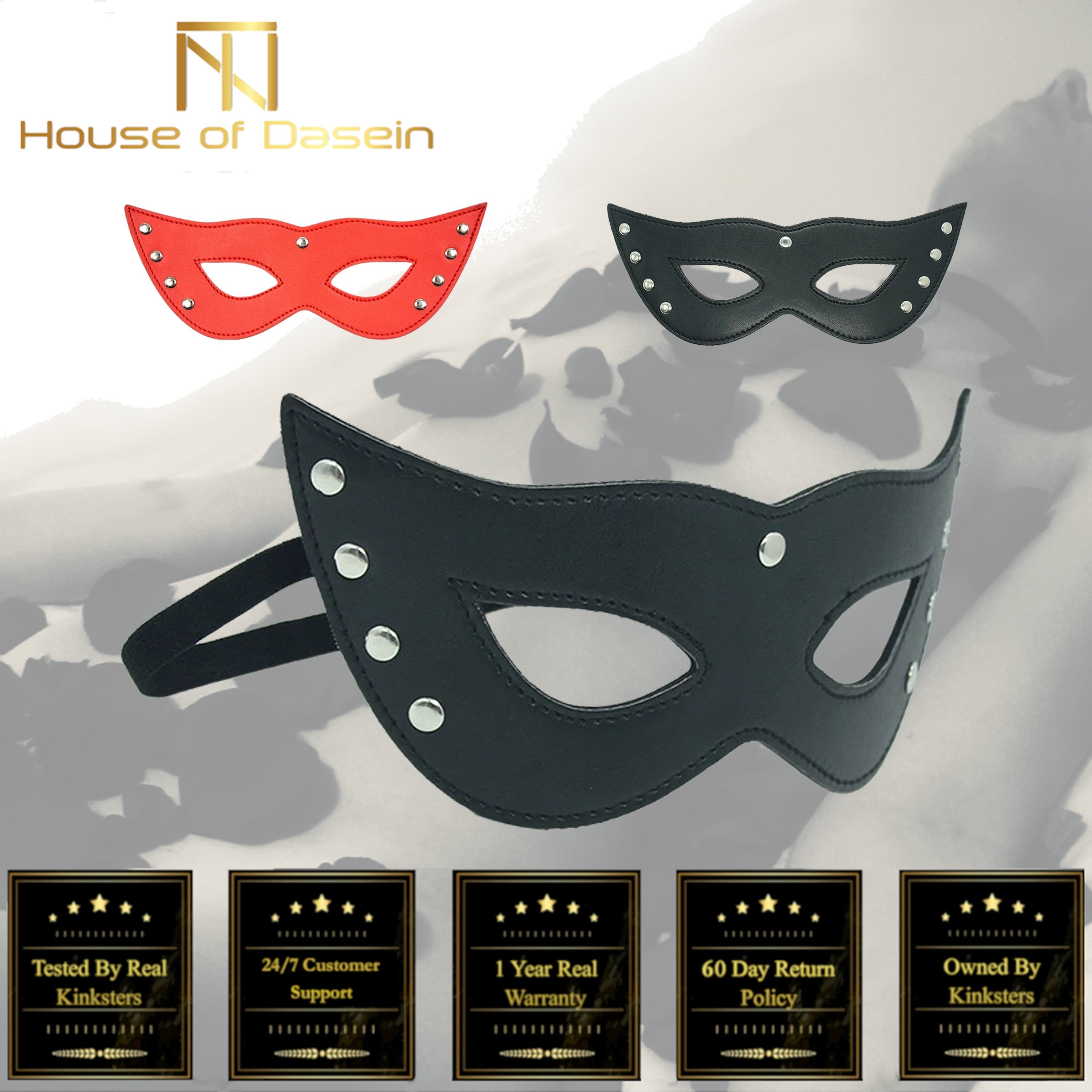 House Of Dasein Black Red Cosplay Bondage Mask Fetish Restraints