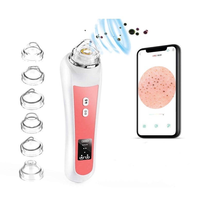 Blackhead Remover Vacuum Wifi 5.0Mp Visual Facial Pore Cleanser Pimple Sucker 1080P Hd 20X Microscope Camera Removal