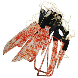 Blood Knife String Horror Halloween Decoration 12Pcs Red