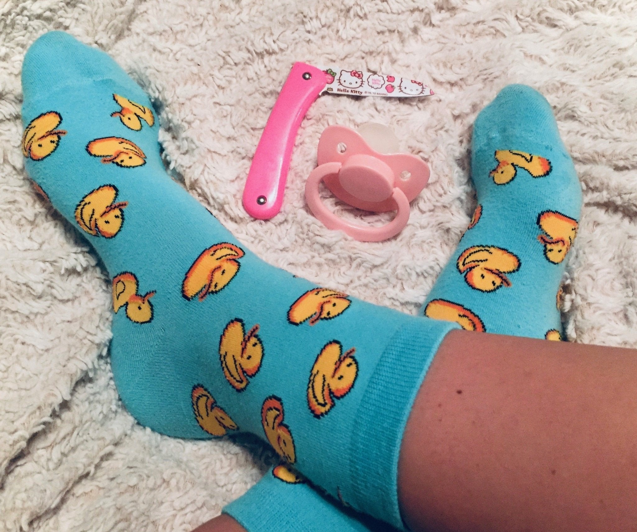 Blue Baby Duck Socks