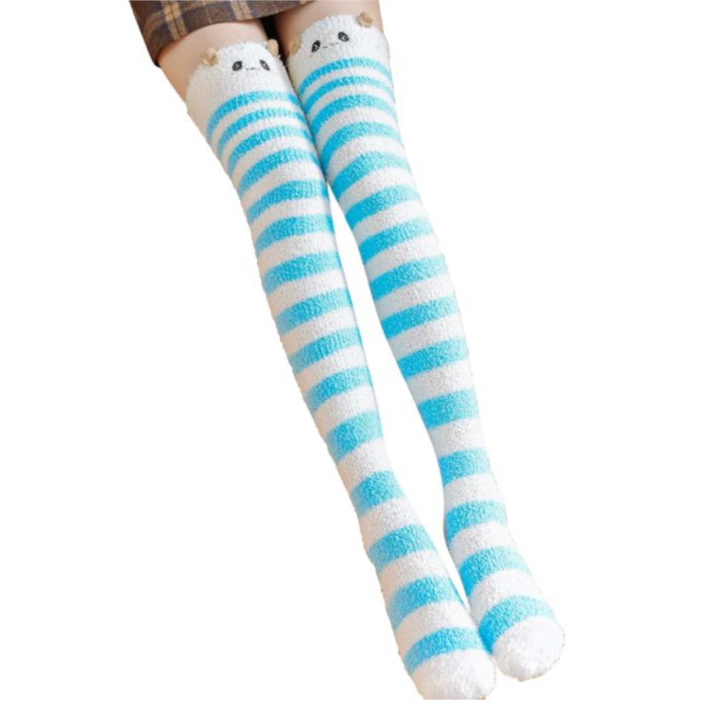 Blue Panda Thigh Highs