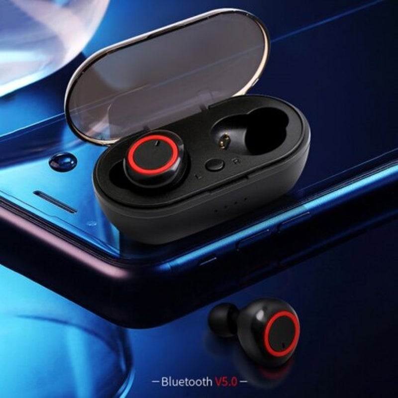 Bluetooth 5.0 Hd Wireless Headphone Sport Earphones Noise Reduction Waterproof Earbud Grey Black