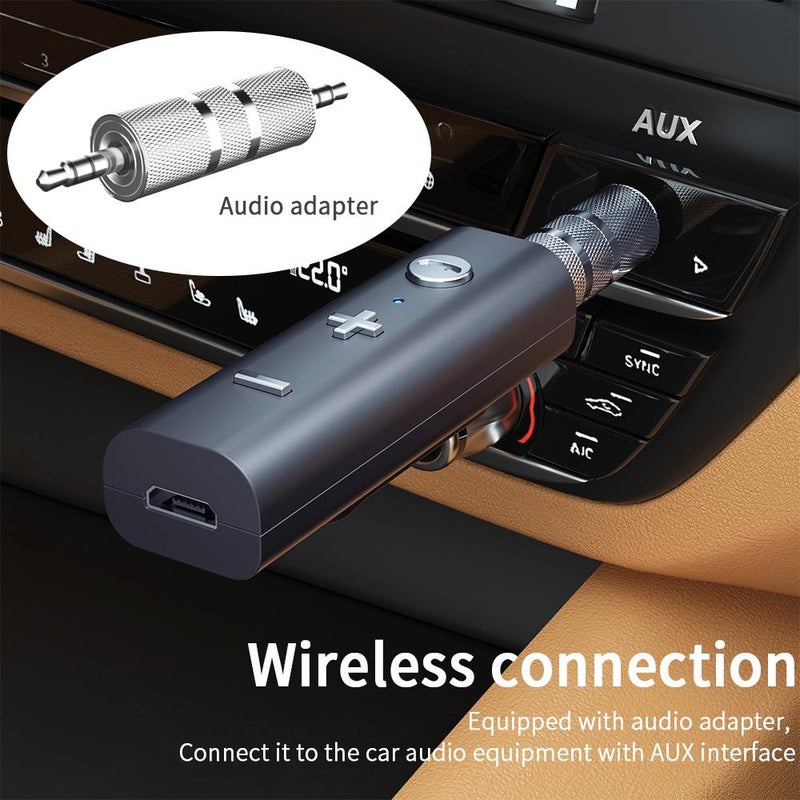 Bluetooth 5.0 Receiver For 3.5Mm Jack Earphone Clip Type Wireless Adapter Aux Audio Music Transmitter