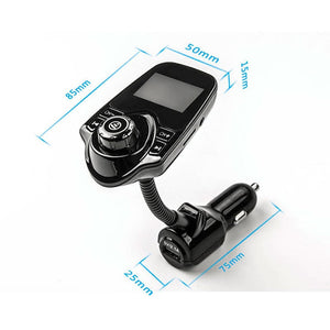 Bluetooth Car Fm Transmitter Audio Adapter Receiver Wireless Hands Free Kit 1.44 Inch Display