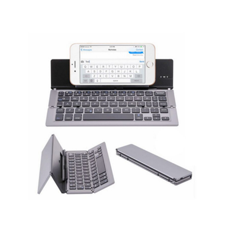 Bluetooth Folding Keyboard 3 System Universal Mobile Phone Tablet Aluminum Wireless