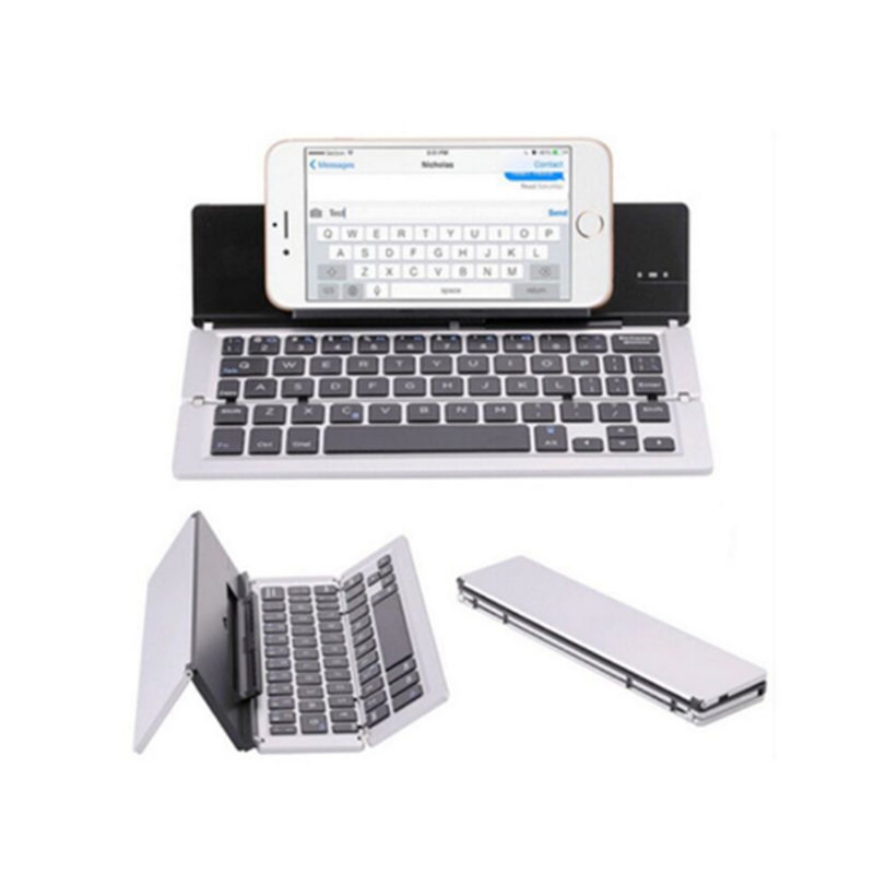 Bluetooth Folding Keyboard 3 System Universal Mobile Phone Tablet Aluminum Wireless