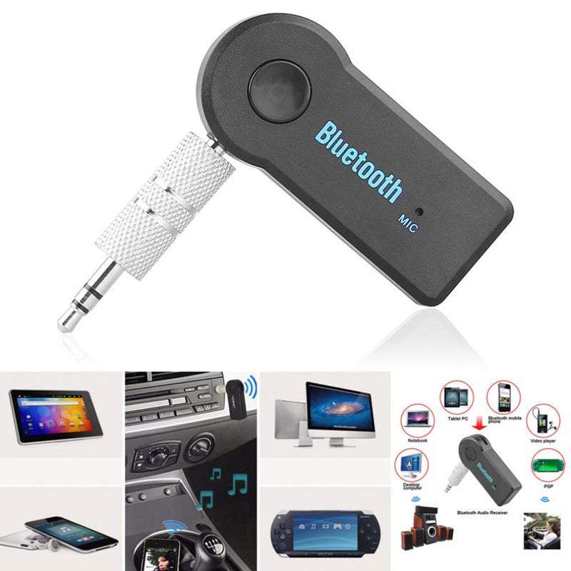 Bluetooth Receiver Hands Free Audio Music Adapter Aux Car Converter