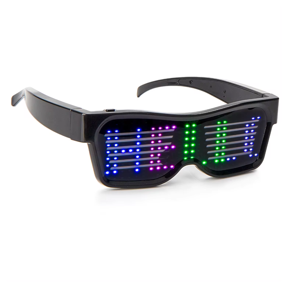 Bluetooth Led Eyewear Glasses Display Programmable Message App Controlled Sunglasses