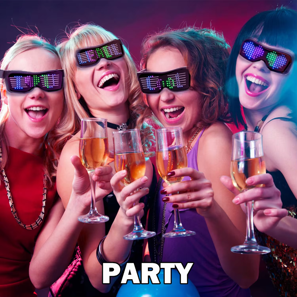 Bluetooth Led Eyewear Glasses Display Programmable Message App Controlled Sunglasses