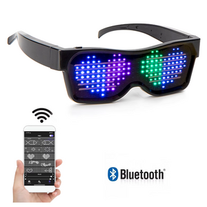 Bluetooth Led Eyewear Glasses Display Programmable Message App Controlled Sunglasses