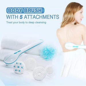 Body Shower Brush Electric Back Cleaning Massage Scrubber Spin System