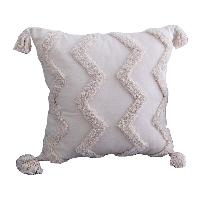 Boho Tufted Tasseled Cushion Covers