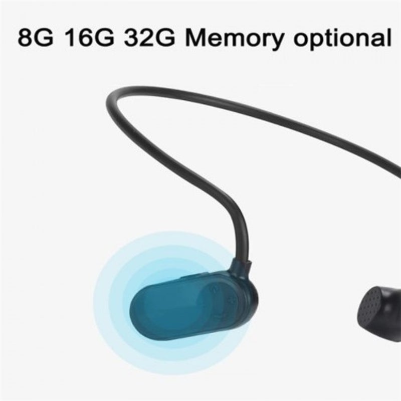 Bone Conduction Bluetooth 5.0 With Mp3 Player Ipx8 Waterproof Swimming Outdoor Sport Earphones Black 8Gb