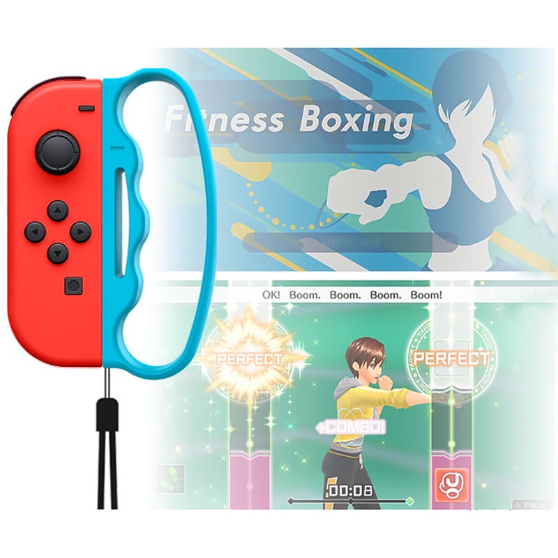 Boxing Grip For Nintendo Switch Joy Con Fitness Gamefit Clasp Accessories Handle Adults And Children 2 Packs Red Blue