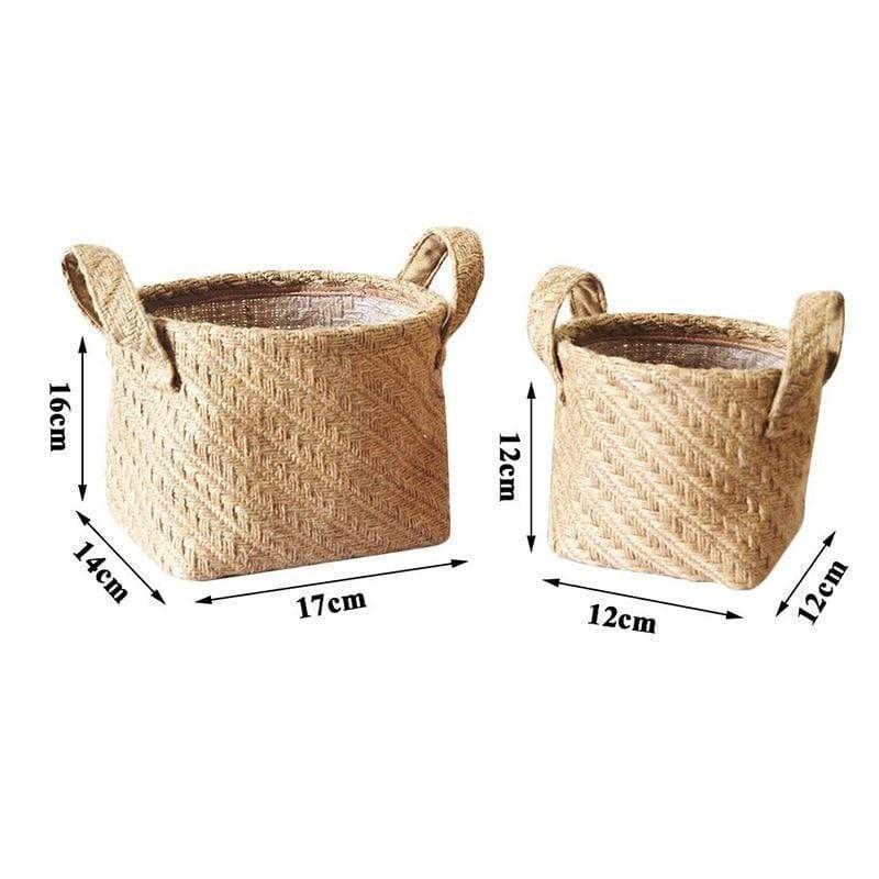 Jute Cloth Basket Home Storage Ideas Boho Decor