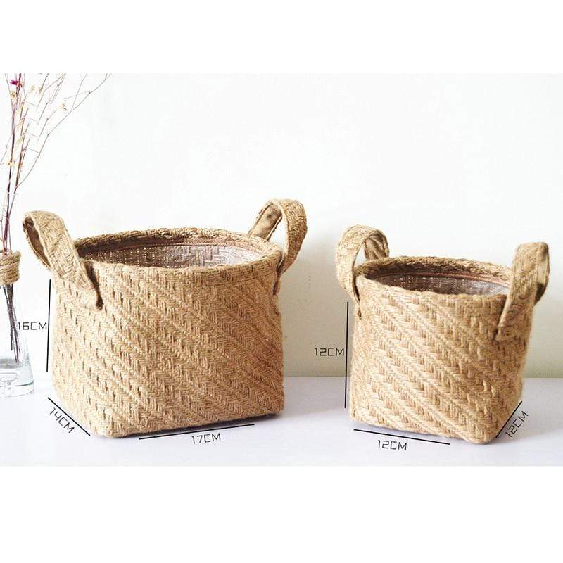 Jute Cloth Basket Home Storage Ideas Boho Decor