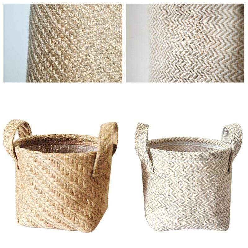 Jute Cloth Basket Home Storage Ideas Boho Decor