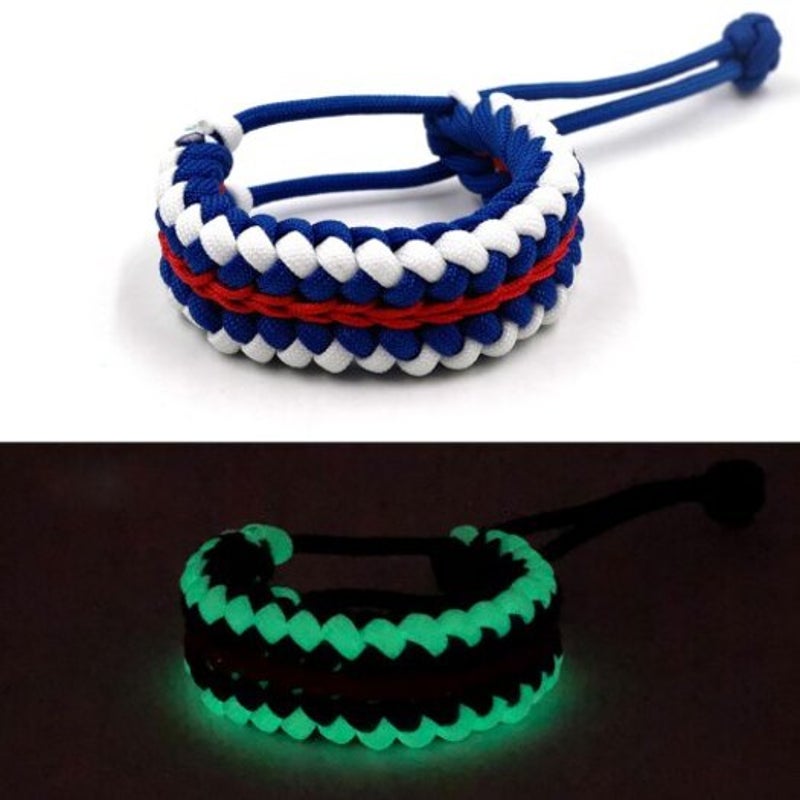 Brt N398 Adjustable Glow In The Dark 550 Paracord Bracelet Parachute Cord Diy Hand Made