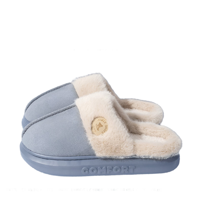 New Plush Slippers For Women And Men Winter Warm Home Indoor Fleece Shoes