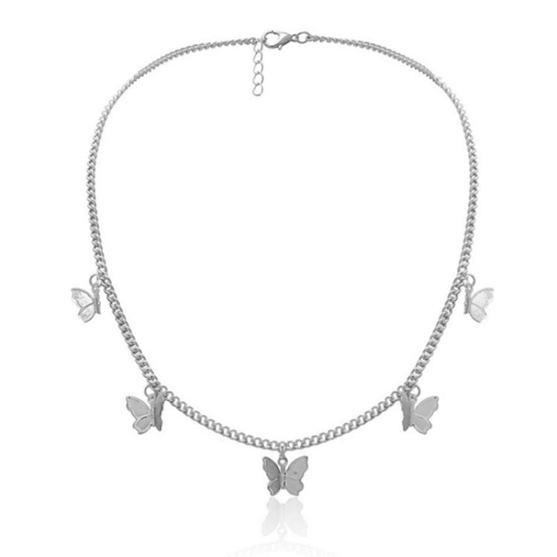 Veile Studios Butterfly Necklace Pendant Charm Female Chokers Clavicle