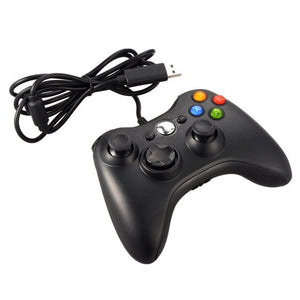 Cable Game Handle Dual Vibration Controller Black