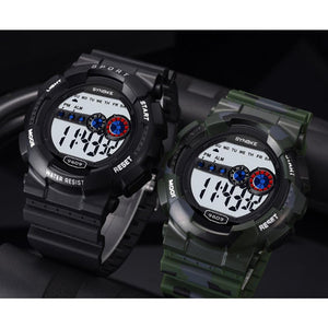 Camouflage Electronic Watch Men's Multifunctional Outdoor Sports Black