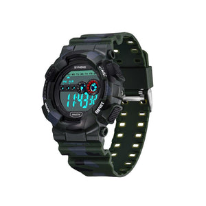 Camouflage Electronic Watch Men's Multifunctional Outdoor Sports Black