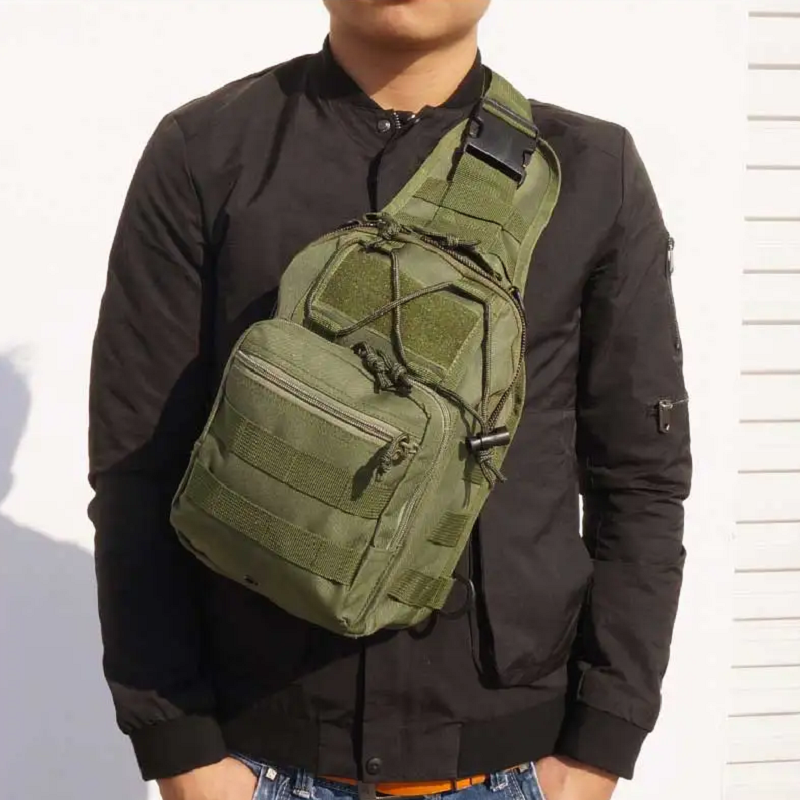 Military Shoulder Bag Tactical Molle Backpack Outdoor Sport Chest Army Green