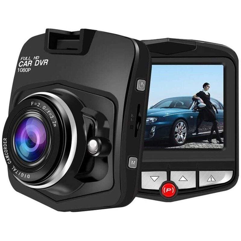 Car Camera Driving Recorder 1080P Screen Hidden Shield Mini Night Vision Loop Recording Black