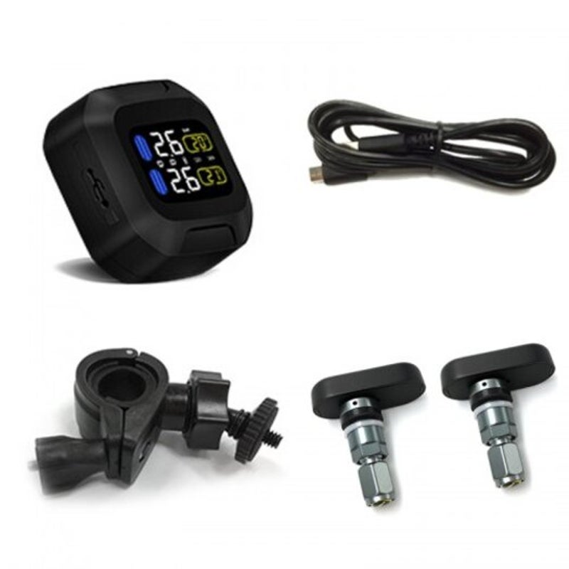 Careud M3-Th Wireless Tire Pressure Monitoring System Built In Sensor Set Black